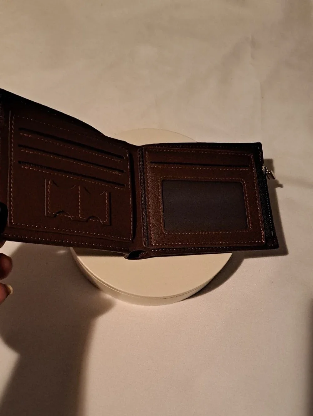 Brown Leather Bi-Fold Wallet for Men